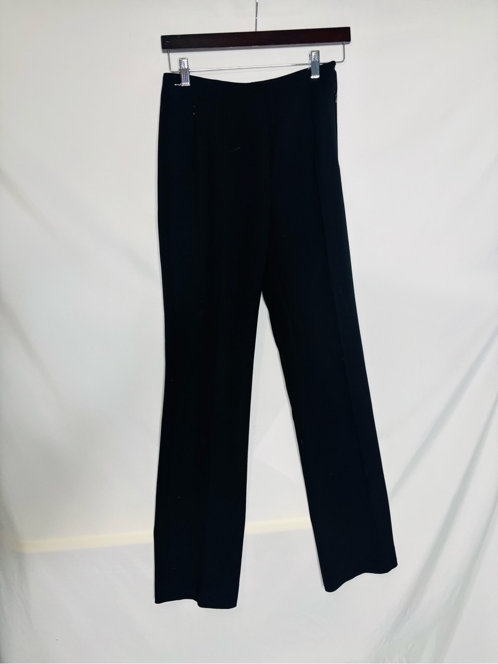 Akris Slim Leg Wool Blend Black Pants